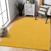 Muratap Uni effen laagpolig vloerkleed modern 250x250 cm vierkant