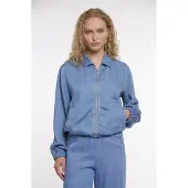 Rino & Pelle puff sleeve zip jacket myla.7002621 washed blue