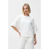 Catwalk junkie Dames Tops & T-shirts Batsleeve Tshirt - Wit - Maat 38