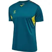 Hummel Functioneel shirt 'Authentic' cyaan blauw / grijs / riet / zwart