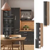 Vicco R-Line Apotheekkast – 30 cm Antraciet Hoogglans