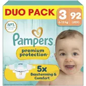 Pampers Premium Protection Maat 3 - 92 Luiers - 6kg-10kg