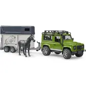 BRUDER Land Rover Defender Sw Equine Transportation Zilver Kinderen
