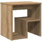 vidaXL Nachtkastje 40x30x40 cm bewerkt hout artisanaal eikenkleurig