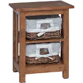 vidaXL Bijzettafel Bruin 38 x 28 x 50 cm Massief mahoniehout