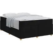 vidaXL Bedframe met matras Zwart 160 x 200 cm Stof
