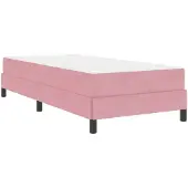 vidaXL Boxspringbed met matras, roze, 80 x 200 cm, gestoffeerd