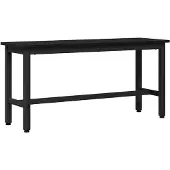 vidaXL Eetbank Zwart Eiken 100 x 32,5 x 48,5 cm