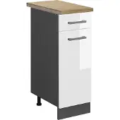 Vicco Keukenonderkast R-Line Wit Hoogglans 30 cm , WB Eik, Model 45691
