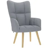 vidaXL Relaxstoel stof lichtgrijs
