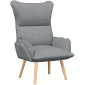vidaXL Fauteuil Lichtgrijs 69 x 74 x 93 cm Stof en multiplex