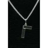 MOOYE ® - Collectie Zilveren Schrijfhaak ketting hanger