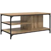 vidaXL Salontafel Artisan Eiken 100 x 50 x 45 cm Bewerkt hout