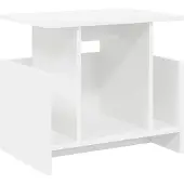 vidaXL TV Stand 50 x 35 x 45 cm Wit Bewerkt hout