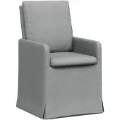 vidaXL Eetstoelen 2 st Stof Lichtgrijs 57 x 67 x 98 cm