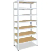 Shelfplaza HOME metalen stellingkast - 180x60x30 cm - wit - 7 planken