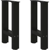 vidaXL Salontafelpoten 2 st 38x(42-43) cm staal zwart
