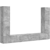 vidaXL Tv-meubelset 8 st Beton Grijs Bewerkt hout