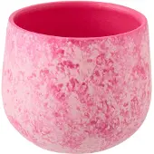 J-Line bloempot - keramiek - roze/wit - small