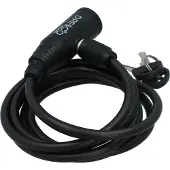 Dresco Kabelslot 150/6 | Kabelslot voor Fiets - 150cm - Rond 6mm - Zwart