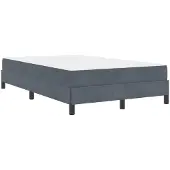 vidaXL Boxspring bed met matras Donkergrijs 120 x 190 cm Stof