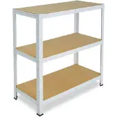 Shelfplaza HOME metalen stellingkast - 100x100x50 cm - wit - 3 planken