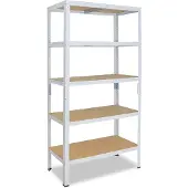Shelfplaza HOME metalen stellingkast - 155x100x40 cm - wit - 5 planken