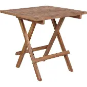 Ebuy24 Bine kleine tuintafel 50x50 cm massief teakhout.