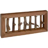 vidaXL Jas Haak Naturel 50 x 10 x 25 cm Massief Mahoniehout