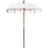 vidaXL Balinese Parasol Crème 190 x 190 x 260 cm Katoen