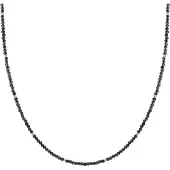Sparkling Jewels Ketting | 2mm Onyx Silver - 42cm +2cm NLK04S-G07