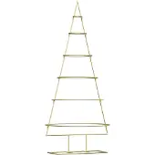 vidaXL Metalen kerstboom met standaard KUOPIO 150 cm Staal Goud