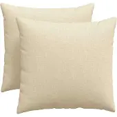 vidaXL Zitkussens 2 st Stof Crème 50 x 50 cm