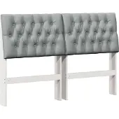 vidaXL Gestoffeerd hoofdbord Lichtgrijs 160 cm Massief grenenhout