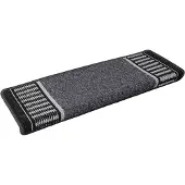 vidaXL Zelfklevende trapmatten 15 st 65 x 21 x 4 cm Non-Slip Antraciet
