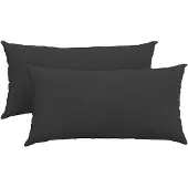 vidaXL Zitkussens 2 st Stof Zwart 80 x 40 cm