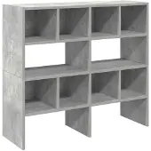 vidaXL Schoenenrekken 2 st stapelbaar 89,5x30x40 cm betongrijs