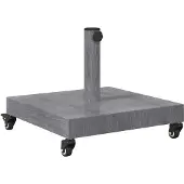 vidaXL Parasolvoet Donkergrijze Houtlook 45 x 45 x 31,5 cm
