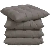 vidaXL Zitkussens 4 st Stof Taupe 40 x 40 x 6 cm