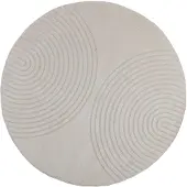 vidaXL Vloerkleden Rond GALATI Crème Ø 160 CM Polyester