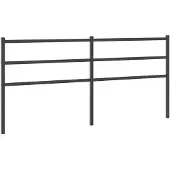 vidaXL Vervangend hoofdbord 193 cm metaal zwart