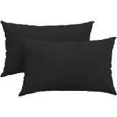 vidaXL Zitkussens 2 pcs Zwart 50 x 30 cm Stof
