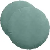 vidaXL Zitkussens 2 pcs Fluweel Zeegroen Ø50 x 19 cm