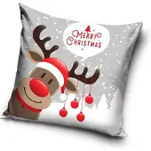 Christmas Kerst sierkussen-hoes rendier Merry ( zonder vulling)