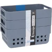 Koopman Storage Solutions - Opberger - 3 Stuks - 350 ml - Azuur Patroon