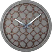 Nextime Concreto Love – Wandklok – 39.5 cm – Polyresin/Hout – Grijs