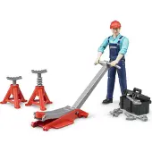 BRUDER monteur met krik en gereedschap