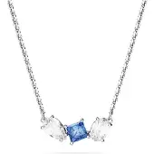 Swarovski Charms - Mesmera pendant, Mixed cuts, Rhodium plated in blue