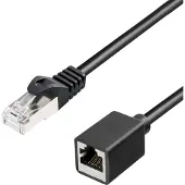 Bintra RJ45-patchkabelverlenger, 10 meter, zwart, CAT.7 ongehulde kabel
