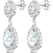 Elli PREMIUM Oorbellen 'Elegant Funkelnd' zilver